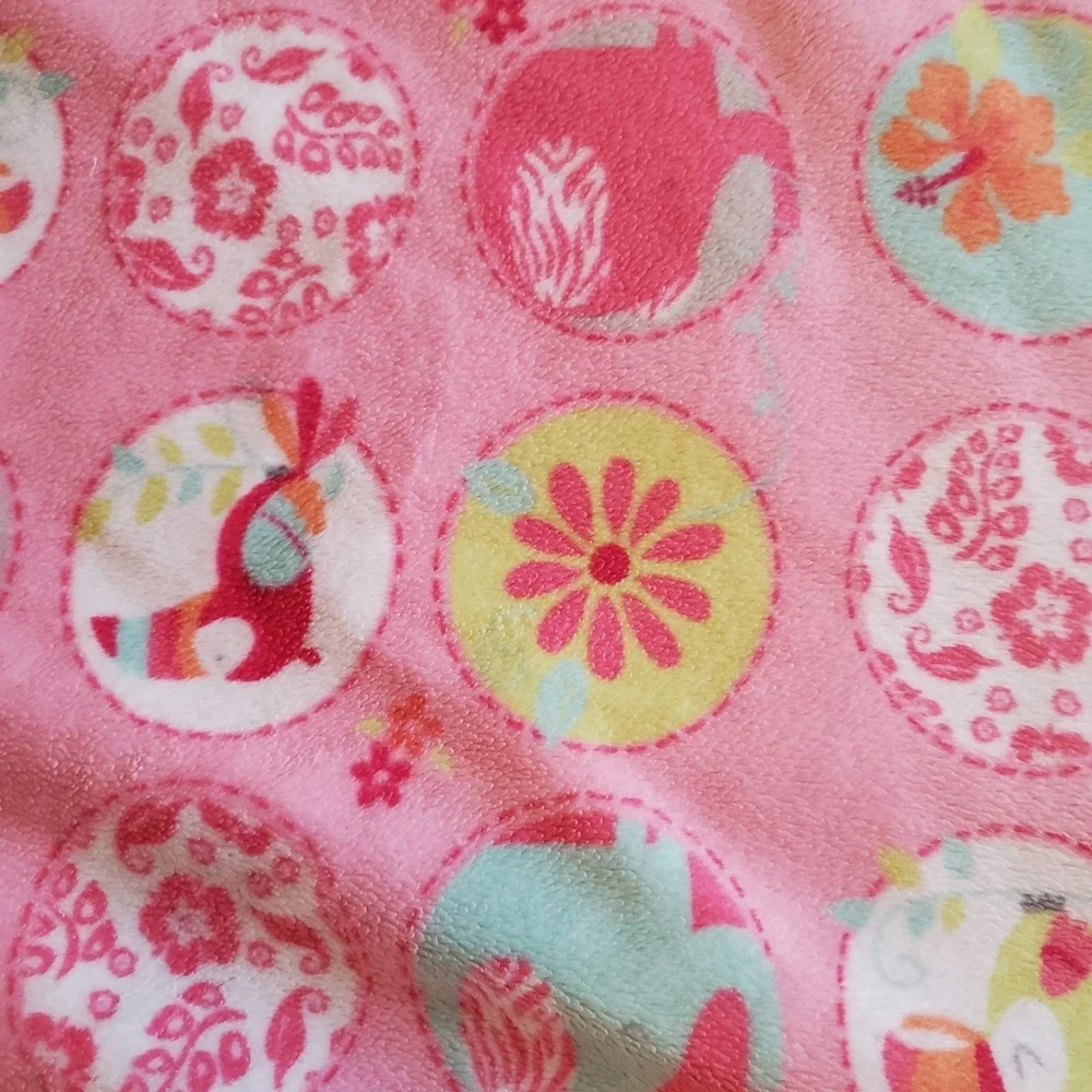 Garanimals Pink Baby Plush Blanket Sherpa‎ Toucan Circles Elephant Teal Orange